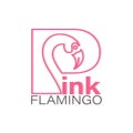 Pink flamingo. Icon. Isolated vector illustration.